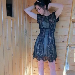 Pinky Brand Dress Lace overlay size Small